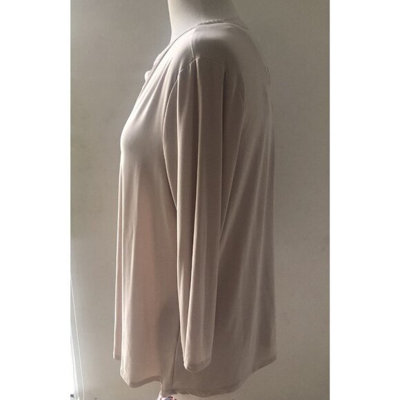 New Directions 3/4  -  Sleeve Blouse Size L -  Womens Top Stretch - Picture 3 of 5